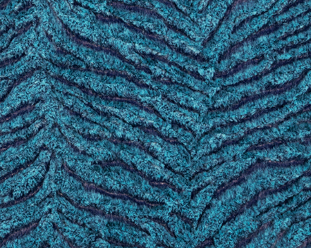 Julie Nifons 7244 Navy Mink / Aquamarine Heather Zebra Minky Blanket