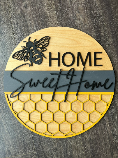 Home Sweet Home Bee Door Sign