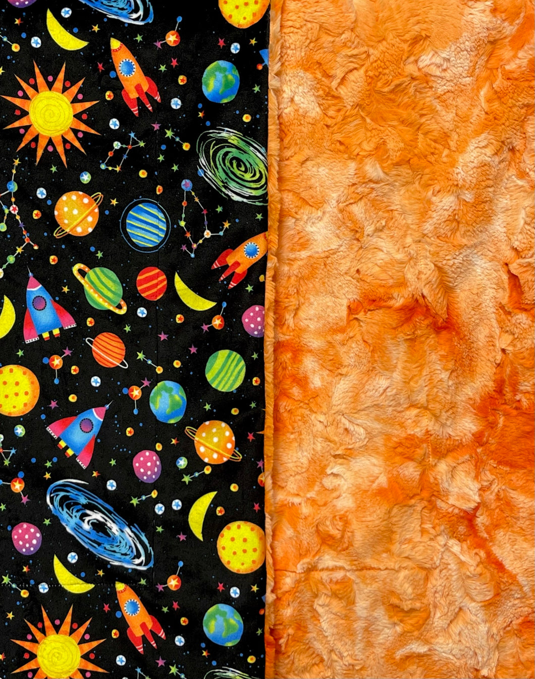 Outer Space / Lava Galaxy Baby Minky Blanket