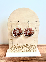 Load image into Gallery viewer, Silver Magnolia Circle Earrings
