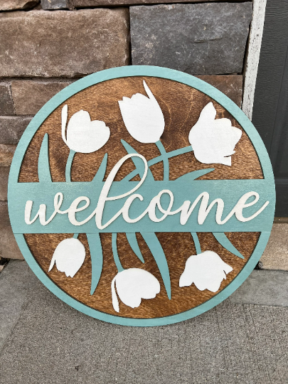 Tulip Welcome Sign